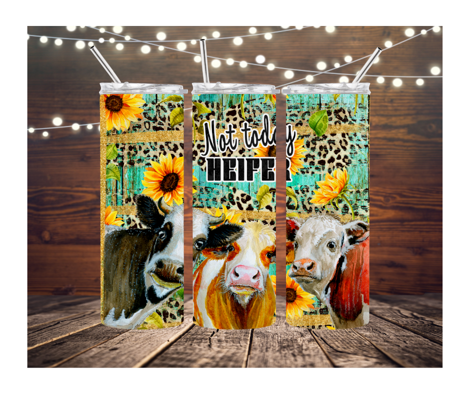 20 oz Skinny Tumblers-Heifer
