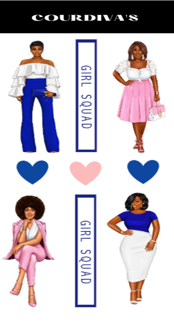 Blue and Pink Besties Sticker Sets