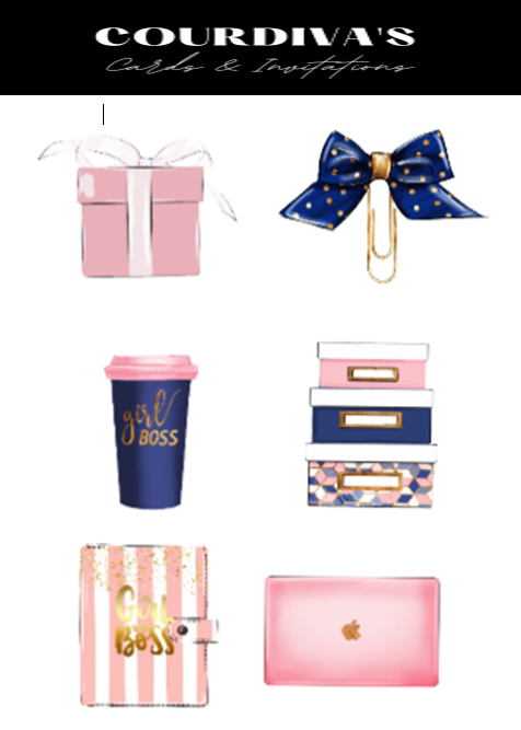 Blue and Pink Accessories Sticker Sets